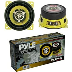 Pyle PLG4.2 PLG 4.2 2-Way Coaxial Speakers Yellow 10 cm 4 Inch 70 Watt RMS 140 Watt Max for Standard Car Door Housing per Pair