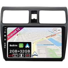 JOYX Android 12 automašīnas radio, kas piemērots Suzuki Swift (2005-2016) ar IPS 2.5D - bez kameras - 10,1 collas - 2G + 32G - GPS 2 DIN - atbalsta Dab stūres vadību 4G WiFi Bluetooth Mirrorlink