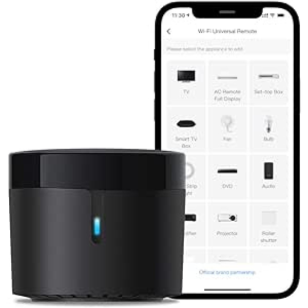 Broadlink RM4 Mini universālā IR audio/video tālvadības pults viedajām mājām, WiFi tālvadības centrmezgls, savietojams ar Alexa