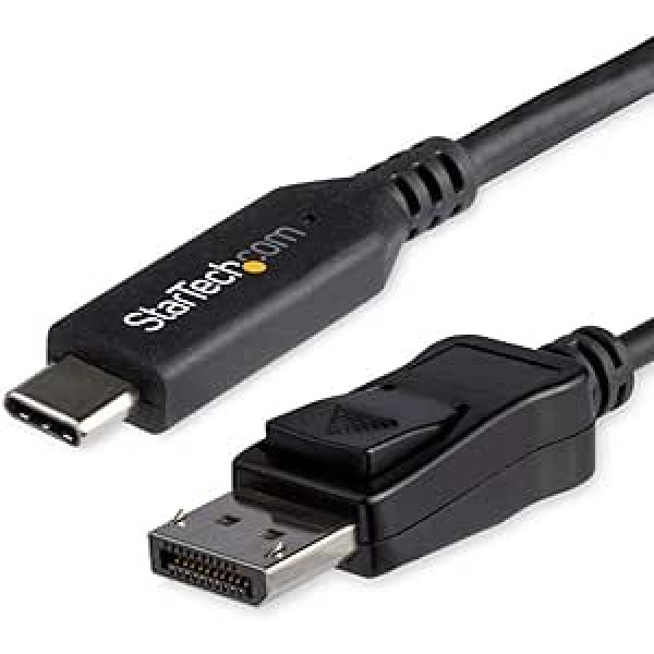 StarTech.com USB-C–DisplayPort kabelis (1,8 m, 8K 30 Hz, HBR3, USB-C adapteris, saderīgs ar Thunderbolt 3) (CDP2DP146B)