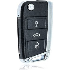 3 pogu maiņas tālvadības pults Flip Key Fob Korpusa Fix Saderīgs ar Volkswagen VW Golf 7 GTI MK7 Passat B5 B6 Polo Touran Jetta Skoda Octavia A7 Seat