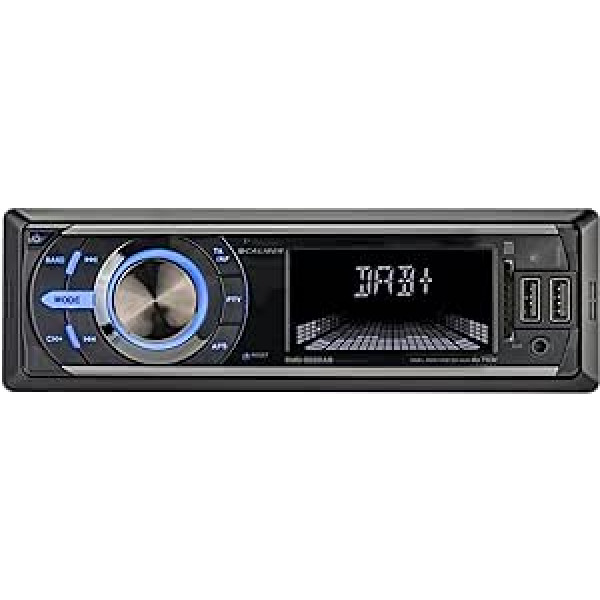 Caliber Car Radio - Auto Radio ar USB lādētāju - Aux In - DAB - DAB Plus - FM - SD - USB - Ar tālvadības pulti - RCA izeja - Melns - 1 DIN