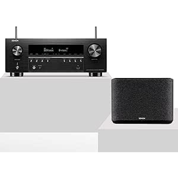 Denon AVR-S970H 7.2 kanālu AV uztvērējs + Denon Home 250 Multiroom skaļrunis (melns), HEOS iebūvēts, WLAN, Bluetooth, AirPlay 2, Alexa balss vadība