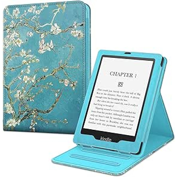 Fintie Hülle für Kindle Paperwhite (11. Generation 2021) — Multi-Winkel Betrachtung Schutzhülle ar Auto Sleep/Wake un Standfunctionn für 6,8 Zoll Kindle Paperwhite eReader, Mandelblüten