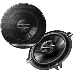 Pioneer TS-G1320F 2 virzienu koaksiālie auto skaļruņi (250 W), 13 cm, jaudīga skaņa, IMPP membrāna optimālam basam, 35 W nominālā ieejas jauda, 44,3 mm montāžas dziļums, melni, 2 skaļruņi