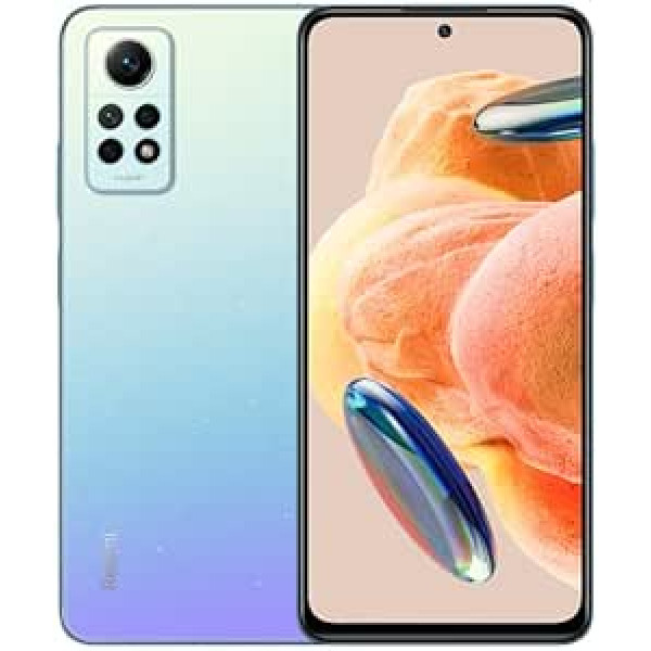 Xiaomi Redmi Note 12 Pro 4G viedtālrunis, 120Hz AMOLED displejs, gluds, Snapdragon 732G, 108MP, Turbo Charge 67W (8+128GB, Star Blue)