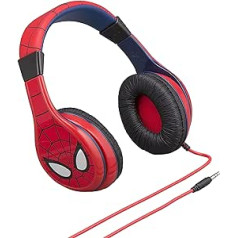 ekids SM-140.UEXv0 Marvel Spider Man Kopfhörer mit Lautstärkebgrenzung größenverstellbar blau/rot