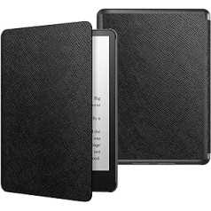 MoKo futrālis saderīgs ar 6,8 collu Kindle Paperwhite (11. paaudze, 2021. gads) un Kindle Paperwhite Signature Edition e-lasītāju, plāns, viegls planšetdatora aizsargvāciņš, datora aizmugure ar automātisko miega režīmu/pamošanos, melns