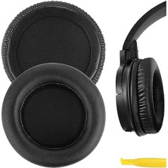 Geekria rezerves austiņas Audio-Technica ATH-WS550, ATH-WS550IS Solid Bass Austiņu Ausu spilventiņš/Ausu spilventiņš/Ausu uzgaļi/Ausu vāciņš/Ausu spilventiņu remonta daļas (melnas)