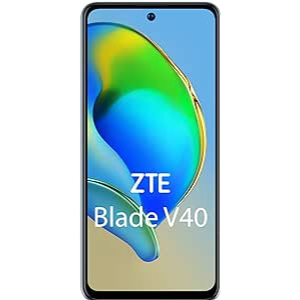 ZTE Smartphone Blade V40 (16,94 cm (6,67 collas) FHD+ displejs, 4G LTE, 4 GB RAM un 128 GB iekšējā atmiņa, 48 MP galvenā kamera un 8 MP priekšējā kamera, divas SIM kartes, Android 11), zils, 123401201023