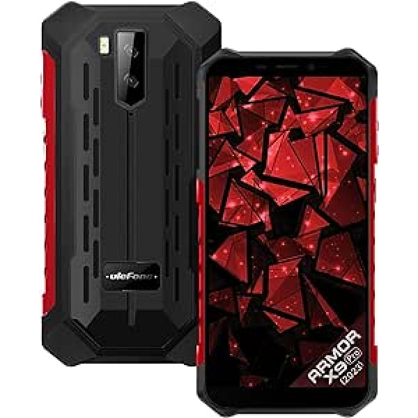 Ulefone Armor X9 Pro āra viedtālrunis 4G, 4GB + 64GB/SD-256GB, IP68 ūdensizturīgs mobilais tālrunis, 5,5 collu HD+ divu SIM kartes āra mobilais tālrunis bez līguma, 13MP + 5MP, 5000mAh, viedtālrunis Android 11,