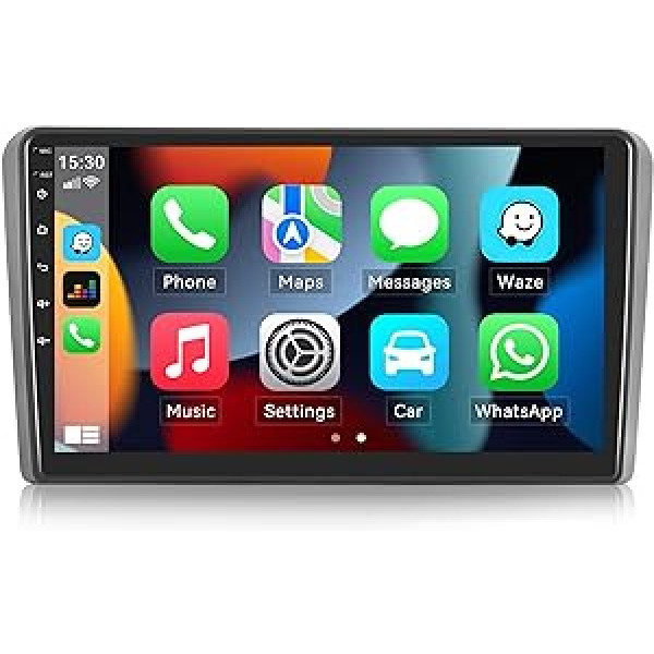 [2+64G] auto Android 13 auto radio priekš Audi A3 S3 RS3 8P ar Carplay/Android Car/Mirrorlink, 9 collu kapacitatīvs skārienekrāns Atbalsta WiFi/GPS/FM/Bluetooth/SWC