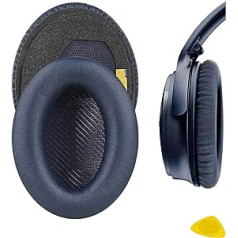 Geekria QuickFit ausu spilventiņi Bose QC45, QC35, QC35 ii, QC35 ii Gaming, QC15 QC25, AE2, AE2i, AE2w, SoundTrue, SoundLink AE, QCSE, Quietcomfort ausu kausa vāciņš, remonta daļas