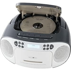 REFLEXION CD radijas DAB+, DAB, FM AUX, CD, DAB+, kasetė, FM, USB balta, pilka, RCR2260DAB/GR