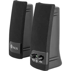 NGS SB150 Soundband 2.0 ar USB darbināms multivides skaļrunis — sudraba/melns