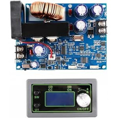 CNC pakāpeniski regulējams barošanas avota modulis, 50 V 20 A CNC Buck regulējams barošanas modulis, 1000 W voltmetrs līdzstrāvas sprieguma regulatora panelis ar LCD displeju