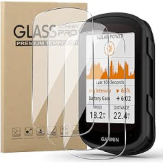 KZIOACSH Displayschutzfolie für Garmin Edge 840 Solar/540 Solar/Edge 80/540, 3 Stück, HD, kratzfest, hohe Härte, Anti-Fingerabdruck, hüllenfreundlich, gehärtetes Glas