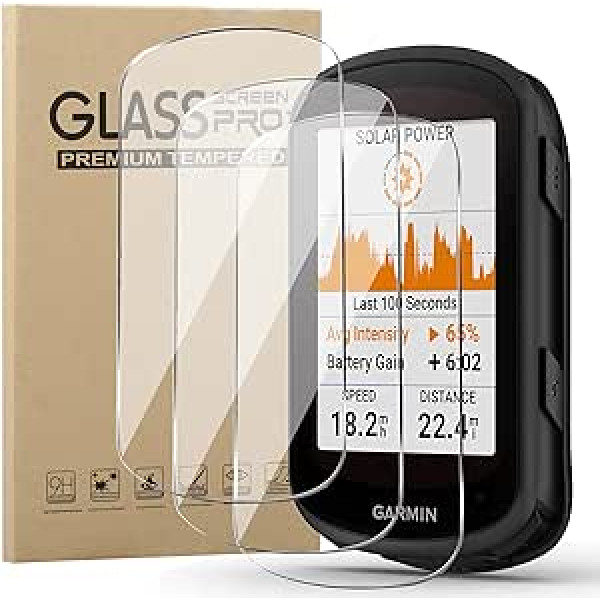 KZIOACSH Displayschutzfolie für Garmin Edge 840 Solar/540 Solar/Edge 80/540, 3 Stück, HD, kratzfest, hohe Härte, Anti-Fingerabdruck, hüllenfreundlich, gehärtetes Glas