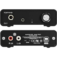 Topping DX1 USB DAC AK4493S Diskrēts LNRD austiņu pastiprinātājs DSD256 PCM384 galddatora pastiprinātājs mājas kinozāles audio ierīcei ar 2 pastiprinātājiem melns