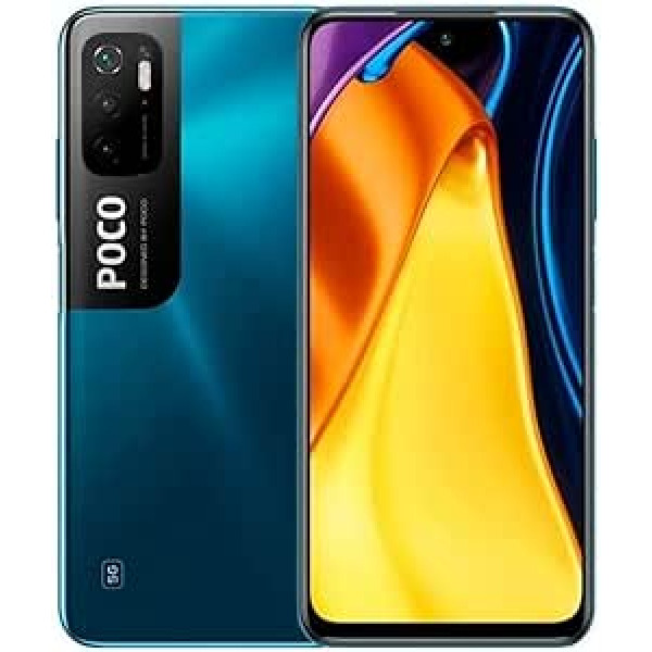 Poco M3 Pro viedtālrunis Dual 5G — RAM 4 GB ROM 64 GB MediaTek Dimensity 700, 6,5 collu 90 Hz FHD+ DotDisplay ekrāns, akumulators 5000 mAh (tips), 48 MP AI trīskāršā kamera (globālā versija) zila