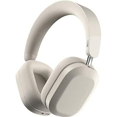 Defunc Mondo Over-Ear Wireless Headphones with Optional Cable, 45 Hours Active Playtime, Bluetooth, Dual ENC Microphones and Drivers, Greige