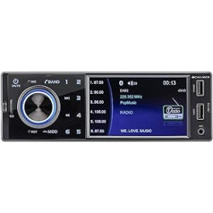 Caliber Car Radio Bluetooth - Auto Radio Bluetooth USB - DAB+ / FM - 1 DIN Radio Car Radio ar Bluetooth brīvroku komplektu - Melns