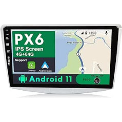 JOYX PX6 Android 11 automašīnas radio, kas piemērots Passat B6 / B7 Magotan/CC (2010-2018) - [4G64G] - Atpakaļskata kamera Canbus Free - 10,1 collu 2 DIN - atbalsta DAB stūres vadību 4G WiFi BT4.0 Carplay