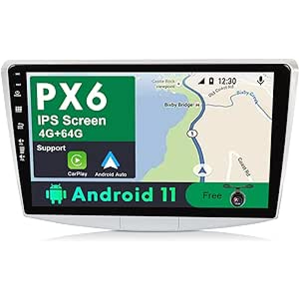 JOYX PX6 Android 11 automašīnas radio, kas piemērots Passat B6 / B7 Magotan/CC (2010-2018) - [4G64G] - Atpakaļskata kamera Canbus Free - 10,1 collu 2 DIN - atbalsta DAB stūres vadību 4G WiFi BT4.0 Carplay