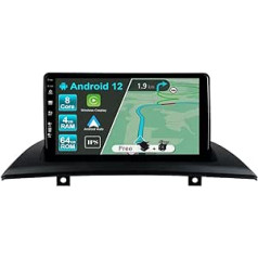 JOYX Android 12 IPS auto radio piemērots BMW X3 E83 (2004-2012) - 4G + 64G - iebūvēts DSP / Carplay / Android Car - LED kamera + mikrofons - 9 collu 2 DIN - stūres vadība 4G WiFi BT DAB 360 kamera