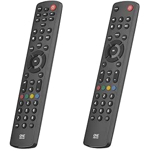 One For All Contour 8 universālā tālvadības pults TV — 8 ierīču vadība — TV/viedtelevizora pierīce, DVD Blu-Ray papildu un audio ierīces un Contour TV universālā tālvadības pults televizors — televizora vadība