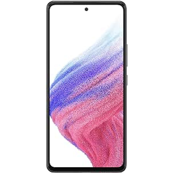 Samsung Galaxy A53 5G viedtālrunis Android displejs Infinity-O FHD+ Super AMOLED 6,5 collas ¹, 6 GB RAM un 128 GB paplašināma iekšējā atmiņa², akumulators 5000 mAh, lieliski melns [itāļu versija]