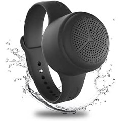 Momoho Bluetooth skaļrunis, pārnēsājams skaļrunis ar pārnēsājamu siksnu, IPX7 ūdensizturīgs, mazākais skaļrunis, TF kāršu spēles atbalsts iekštelpu un āra pārgājieniem (melns)