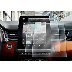 LFOTPP Captur 2 2020 9,3 collu navigācijas ekrāna aizsargs, GPS navigācijas PET caurspīdīgs ekrāna aizsargs, plastmasas plēves iepakojums pa 2