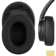 Geekria QuickFit rezerves proteīna ādas ausu spilventiņi priekš Audio-Technica ATH-SR50BT Austiņas Ausu spilventiņi Ausu spilventiņi Ausu kausu remonta daļas (melnas)