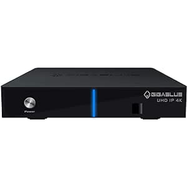 GigaBlue UHD IP 4K Multimedia Multiroom - 2160P digitālais Ultra HD uztvērējs - HDMI, SD karšu lasītājs, Astra iepriekš instalēts, USB3.0, interneta radio, HDR10, iekļauts HDMI kabelis