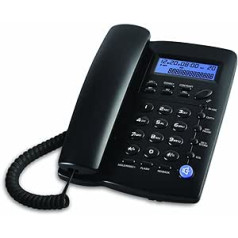 Ornin Y043 Corded Phone with Speaker, Caller Display via LCD (Black)