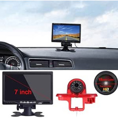 7 collu TFT LCD krāsu displeja automašīnas monitors + 1280 x 720 pikseļu 1000 TV līnijas HD nakts redzamības atpakaļskata kameras nomaiņa priekš Fiat Talento/Renault Trafic/Nissan Primastar/Opel Vivaro Surf