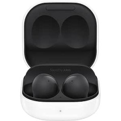 Samsung Galaxy Buds2 bezvadu austiņas, bezvadu austiņas, trokšņu slāpēšana (ANC), ilgmūžīgs akumulators, 3 mikrofoni, t.sk. Araree Nukin caurspīdīgs vāks, grafīts (vācu versija) [ekskluzīvi Amazon]