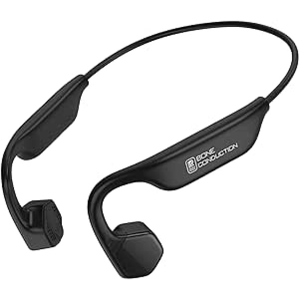 RR SPORTS Bone Sound austiņas, Bluetooth 5.3 Bone Conduction austiņas, atvērtas auss, bezvadu, IP67 ūdensnecaurlaidīgas putekļu necaurlaidīgas sporta austiņas skriešanai, riteņbraukšanai, pārgājieniem (melnas)