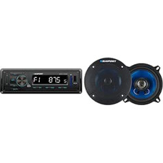 Blaupunkt BPA1119BT automašīnas radio 1 DIN Bluetooth USB melns un automašīnas skaļrunis BLAUPUNKT icx542 5.25 130mm 210W