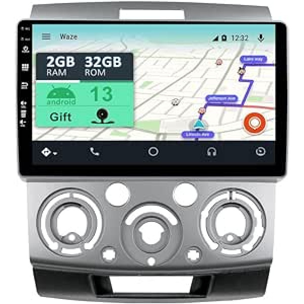 YUNTX [2 GB+32 GB] Android 12 automašīnas radio ar satelīta navigācijas ierīci Ford Ranger/Mazda BT50 (2006-2011) 9 collu skārienekrāna bezmaksas kamera DAB/GPS/Stūres vadība/MirrorLink/Bluetooth 5.0/WiFi/USB/4G/CarPlay