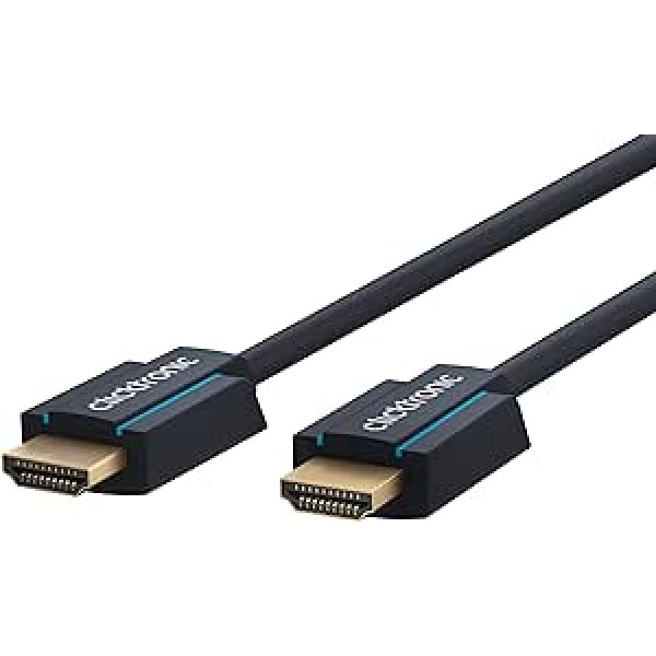 Clicktronic HDMI savienojuma kabelis [1x HDMI izeja uz 1x HDMI spraudni] 1,5 m zils RAL 1,5 m