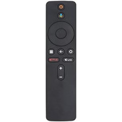 Vsnetwork rezerves tālvadības pults Xiaomi Mi TV Box S, Bluetooth balss vadība, Netflix poga, bez programmēšanas, melns