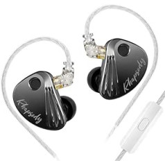 LINSOUL CCA Rhapsody in-ear monitors, 2DD+4BA hibrīda draivera HiFi IEMs austiņas, vadu austiņas ar 3D drukātu dobumu, noņemams sudrabots kabelis (ar mikrofonu)