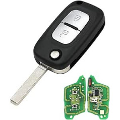 AULESSE 2 pogu 433MHz Flip Remote Key Shell ar PCF7961A ID46 mikroshēmu priekš Ren-ault Clio III Clio 3 Kangoo Master Modus Twingo 2006-2016 Remote Key 7701210033