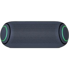 LG XBOOM Go PL5 portatīvais bezvadu Bluetooth skaļrunis ar akumulatora darbības laiku līdz 18 stundām, IPX5 ūdensizturīgs, ballītes Bluetooth skaļrunis, melns