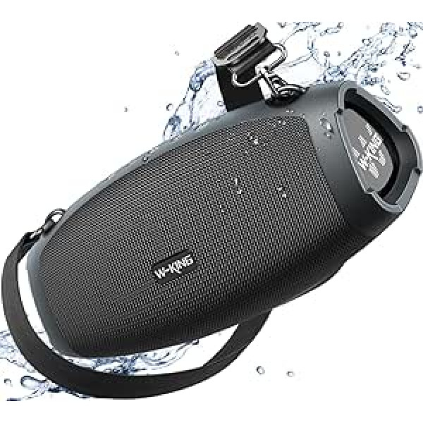 W-KING Bluetooth skaļrunis ar Super Bass, 70 W, Bluetooth 5.0 kaste, mūzikas kaste, 15 600 mAh akumulators, IPX6 ūdensizturīgs, skaļš kristāldzidrs audio, mikrofons ārā, kempings (X10)