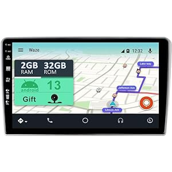 YUNTX [2 GB+32 GB] Android 12 automašīnas radio ar satelīta navigācijas ierīci, kas paredzēta Toyota Avensis (2002-2008) 9 collu skārienekrāna bezmaksas kamera DAB/GPS/Stūres vadība/MirrorLink/Bluetooth 5.0/WiFi/USB/4G/CarPlay