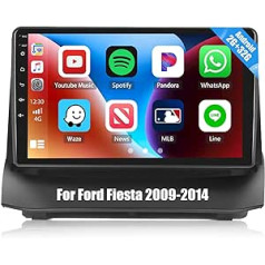 2G + 32G CAMECHO Android 11 automašīnas radio ar satelīta navigācijas ierīci Ford Fiesta 2009-2014, dubultā DIN radio 9 collu ekrāns, ar Carplay Android Car RDS FM DSP Bluetooth + atpakaļgaitas kameru