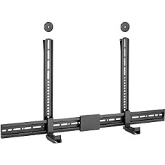 RICOO Soundbar Bracket Universal with / without Mounting Holes, Soundbar Wall Mount LH068 with Non-Slip Base Holder, Wall Mount Soundbar on TV Mount, TV Stand, Wall or TV